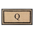 thumbnail image 1 of A1HC Rubber and Coir Door Mat Heavy Weight Large Entry Mat Outdoor Durable Monogrammed Q Doormat 24"X48", Beige, 1 of 6
