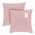 thumbnail image 1 of A1HC Set of 2 Luxurious Soft Velvet Throw Pillow Covers Only, 24"x24", Pink, Decorative Cushion Covers with Hidden YKK Zipper for Sofa or Bed, 1 of 7