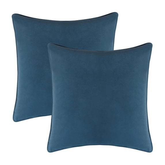 A1HC Set of 2 Luxurious Soft Velvet Throw Pillow Covers Only, 22"x22", Teal, Decorative Cushion Covers with Hidden YKK Zipper for Sofa or Bed