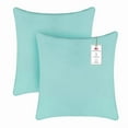 thumbnail image 1 of A1HC Set of 2 Luxurious Soft Velvet Throw Pillow Covers Only, 24"x24", Aqua Blue, Decorative Cushion Covers with Hidden YKK Zipper for Sofa or Bed, 1 of 7
