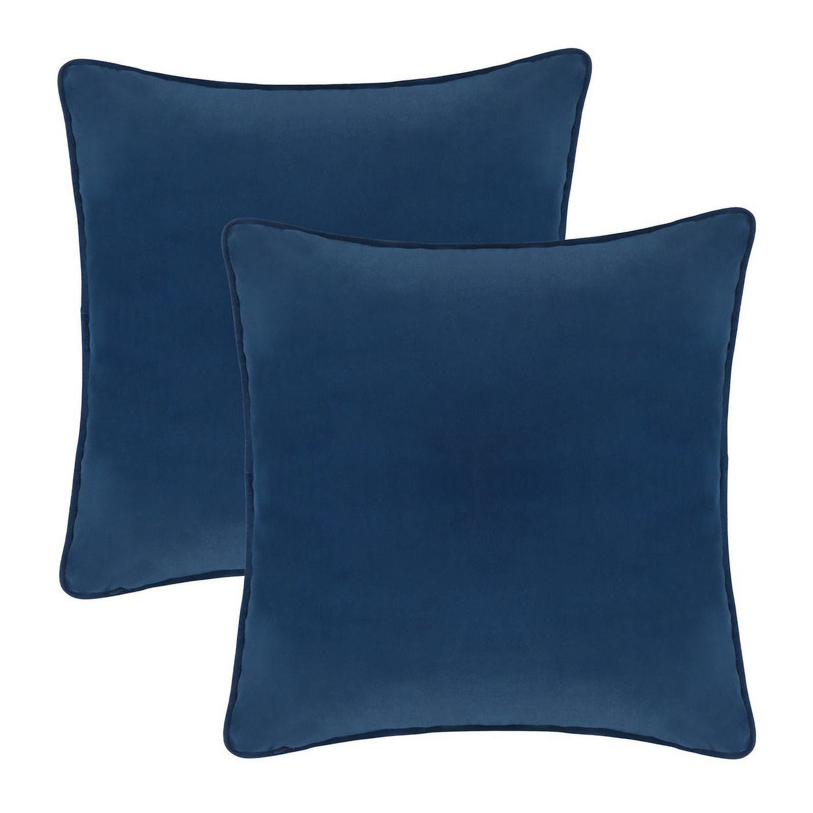 A1HC Set of 2 Luxurious Soft Velvet Throw Pillow Covers Only, 24"x24", Royal Blue, Decorative Cushion Covers with Hidden YKK Zipper for Sofa or Bed