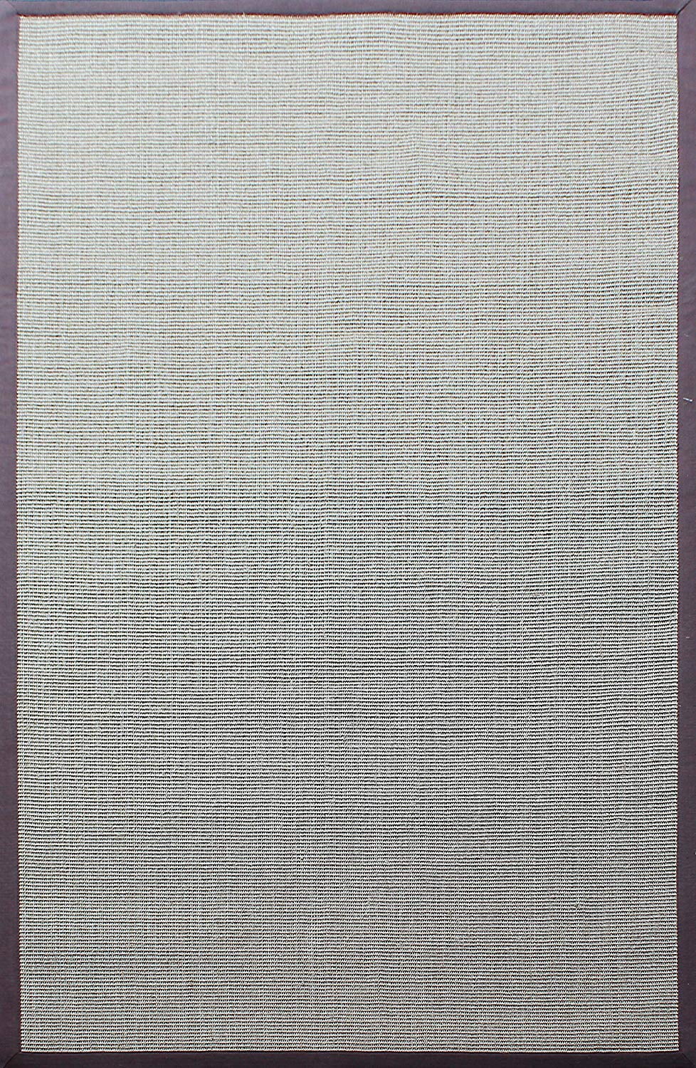 A1HC Sisal Rug Natural Fiber Area Rug Non-Skid Latex Backing Sisal Rug for Entryway, Dining or Living Room Brown BorderVarious SizesBeige/Brown- 5'X8'