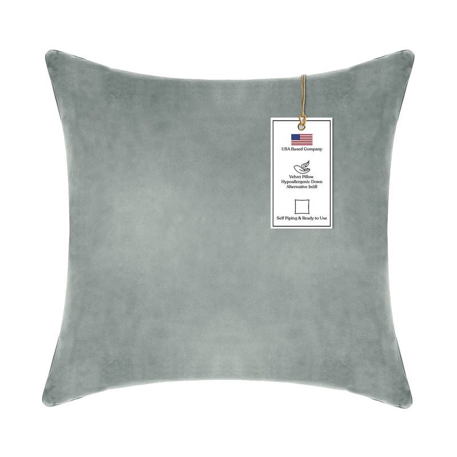 A1HC Hypoallergenic Down Alternative Decorative Throw Pillow, 18x18 in, Square, Pack of 1, Dove Grey