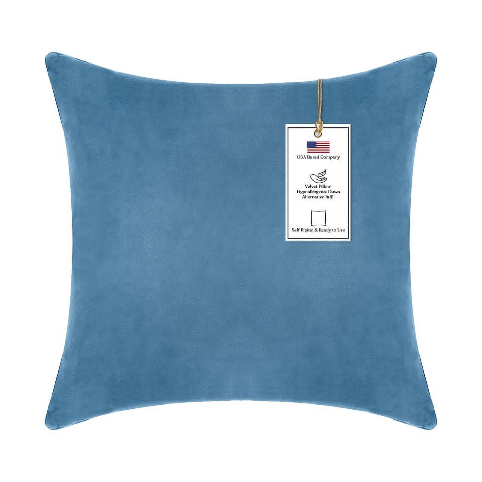 A1HC Hypoallergenic Down Alternative Decorative Throw Pillow, 22x22 in, Square, Pack of 1, Navy Blue