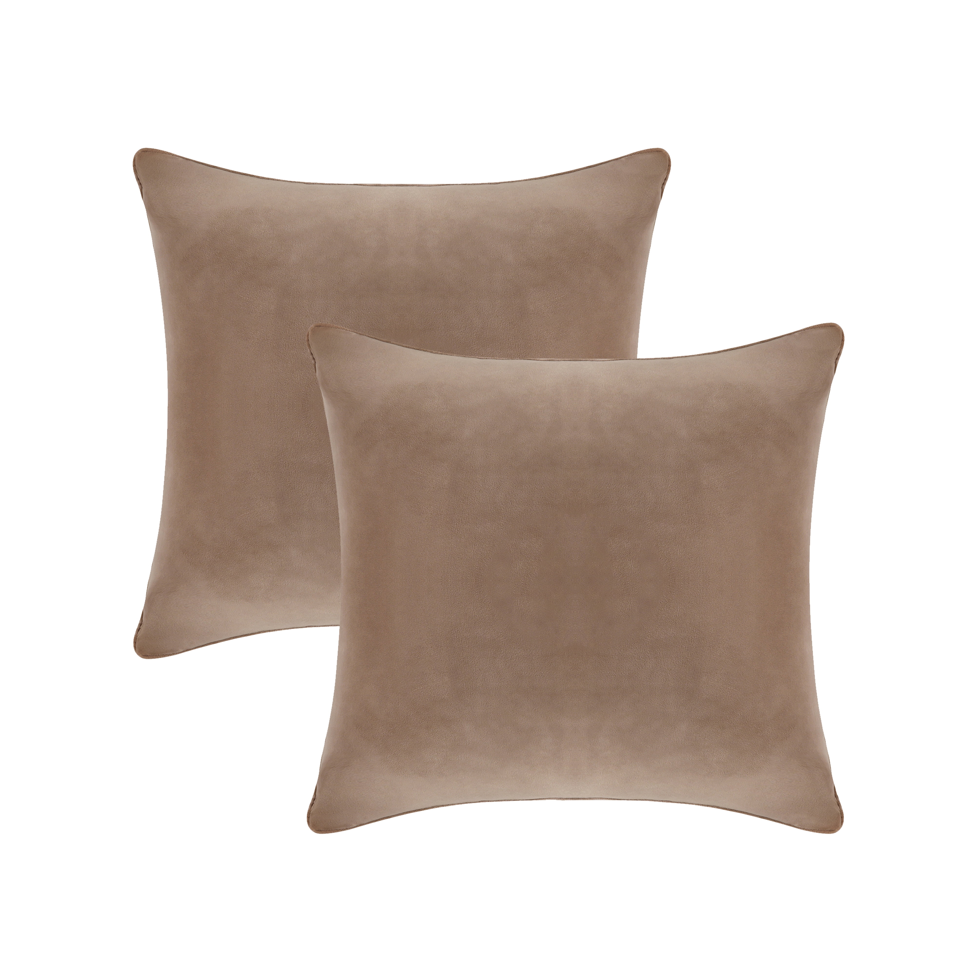 A1HC Hypoallergenic Down Alternative Pillow Inserts, 18x18 in, Square, Pack of 2, Brown Derby