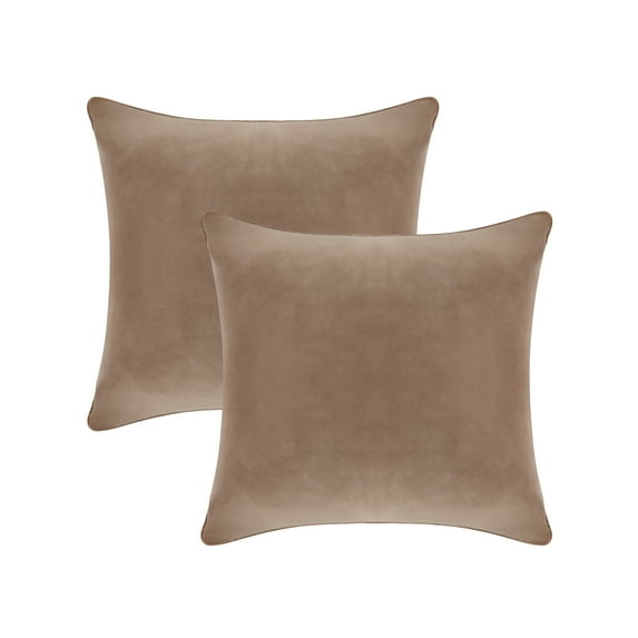 A1HC Hypoallergenic Down Alternative Pillow Inserts, 24x24 in, Square, Pack of 2, Brown Derby