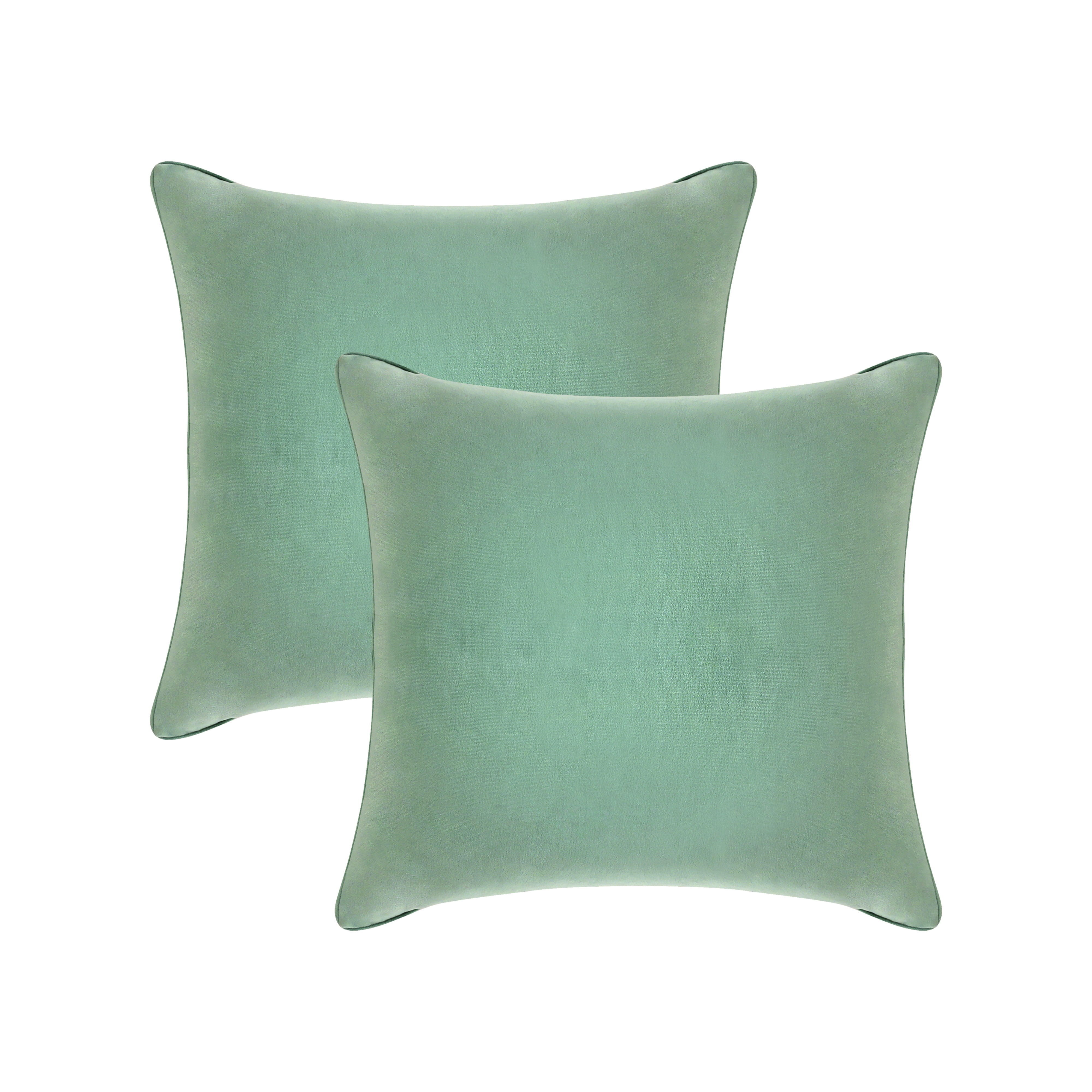 A1HC Hypoallergenic Down Alternative Pillow Inserts, 20x20 in, Square, Pack of 2, Como Green