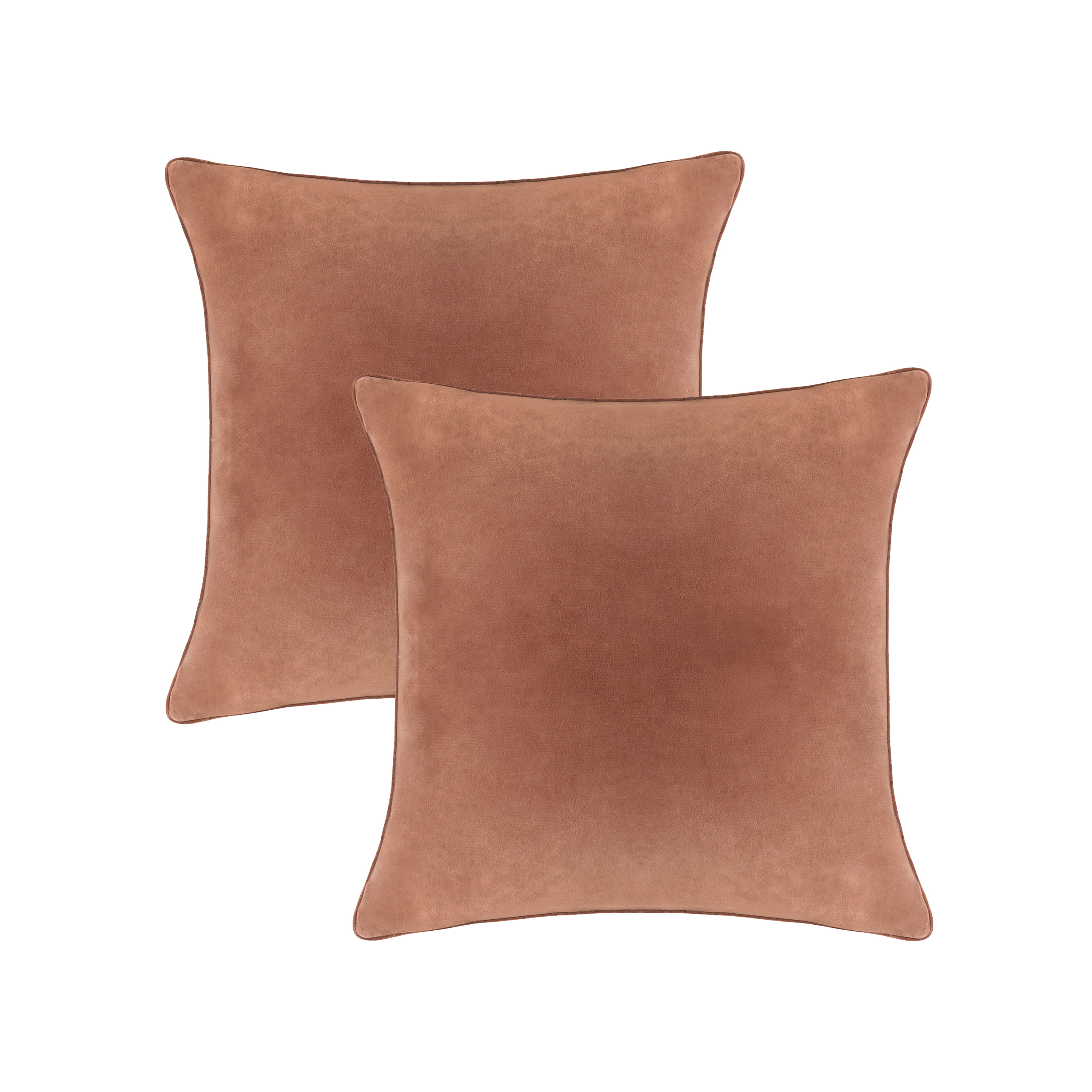 A1HC Hypoallergenic Down Alternative Pillow Inserts, 20x20 in, Square, Pack of 2, Irish Coffee