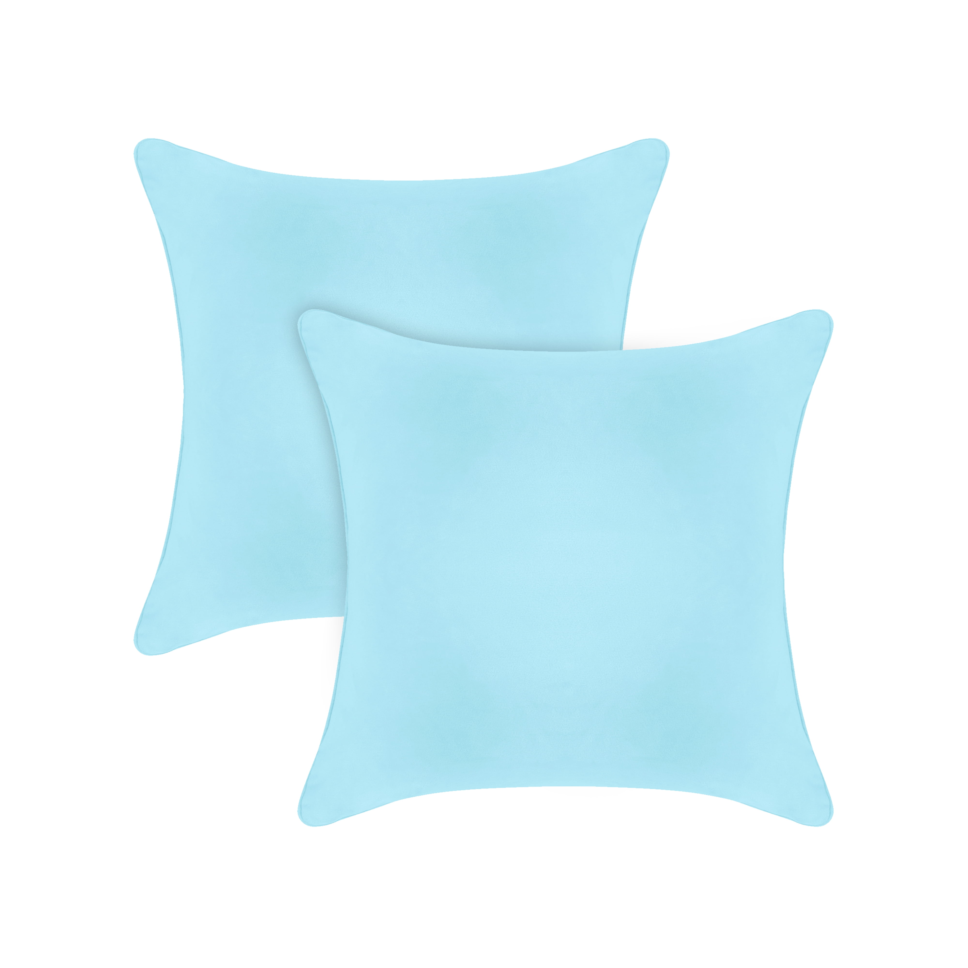 A1HC Hypoallergenic Down Alternative Pillow Inserts, 20x20 in, Square, Pack of 2, Light Blue