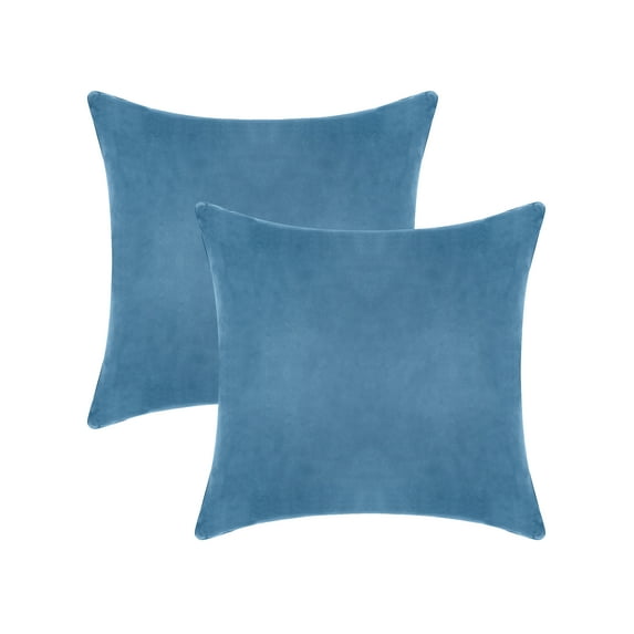 A1HC Hypoallergenic Down Alternative Pillow Inserts, 22x22 in, Square, Pack of 2, Navy Blue