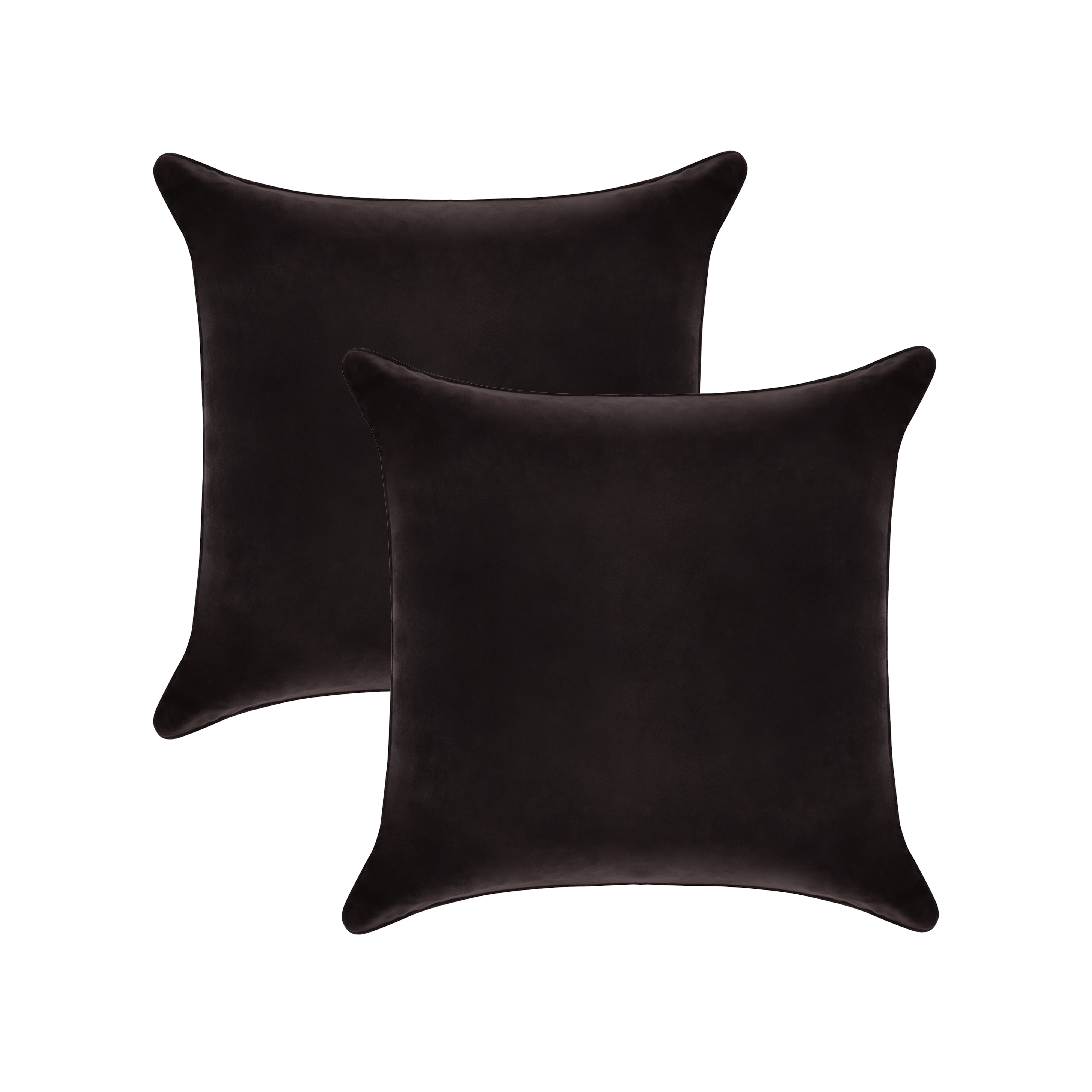 A1HC Hypoallergenic Down Alternative Pillow Inserts, 20x20 in, Square, Pack of 2, Smoky Black
