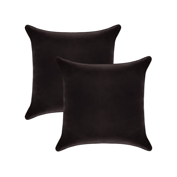 A1HC Hypoallergenic Down Alternative Pillow Inserts, 22x22 in, Square, Pack of 2, Smoky Black