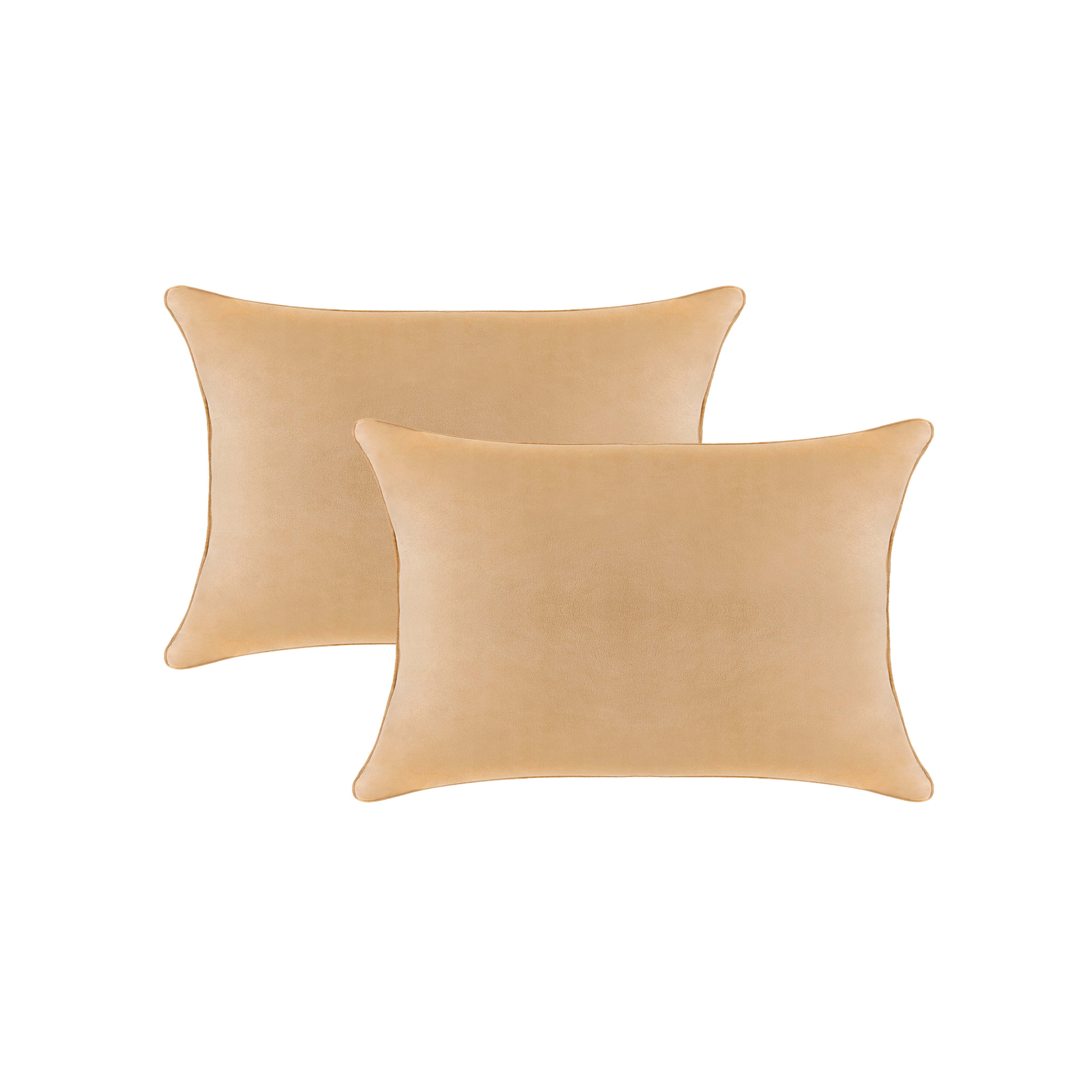 Mocha Velvet Hypoallergenic Down Alternative Throw Pillow Set