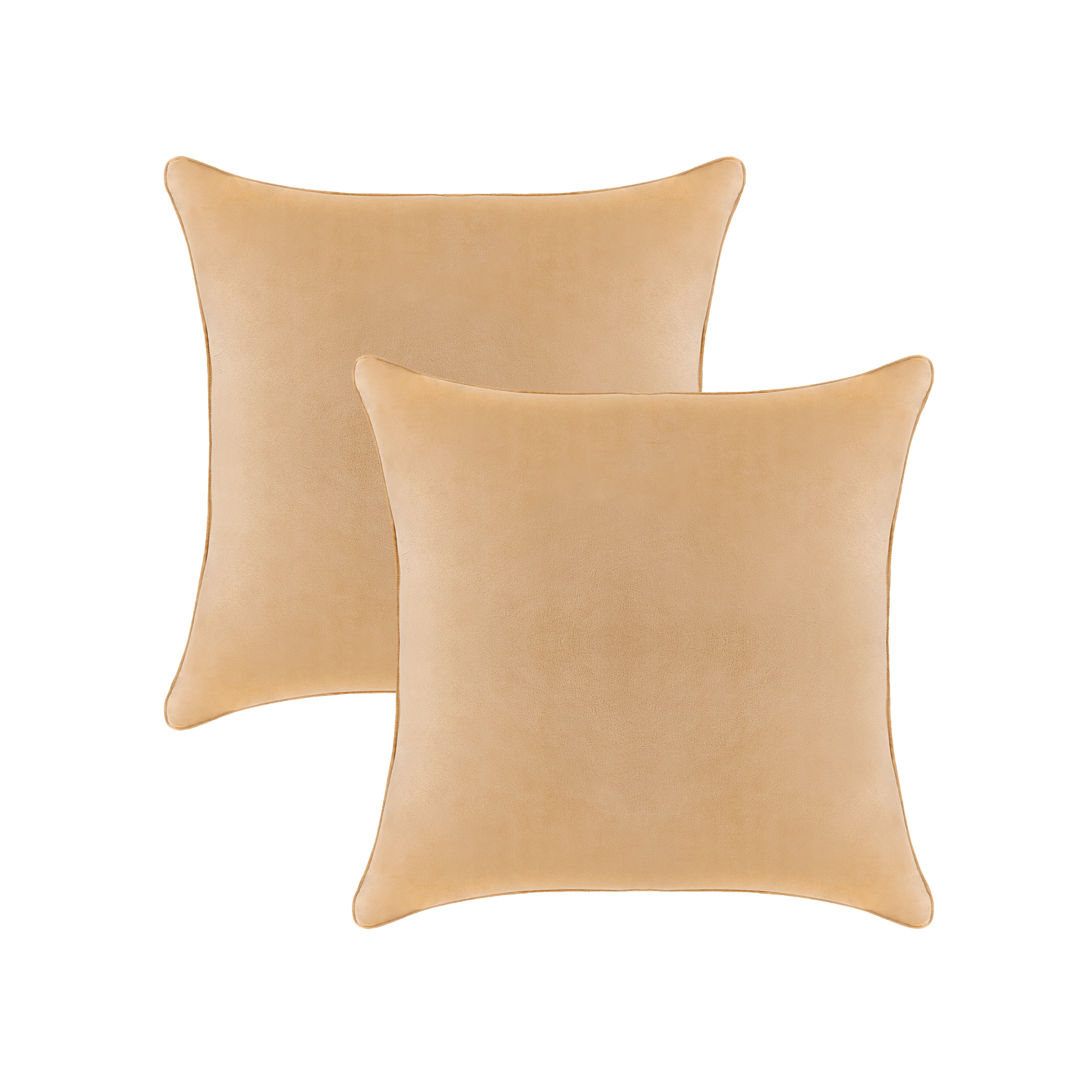 A1HC Hypoallergenic Down Alternative Pillow Inserts, 22x22 in, Square, Pack of 2, Mocha