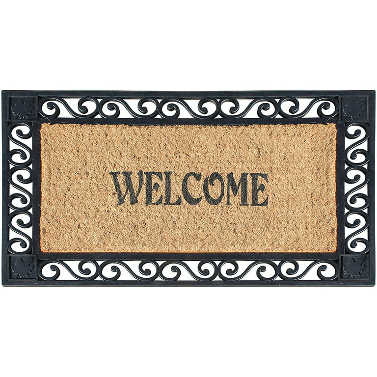 https://i5.walmartimages.com/seo/A1HC-Welcome-Mat-Rubber-Paisley-Border-Heavy-Duty-Outdoor-Double-Doormat-23-x38-Black_e1a47774-70c2-4972-a272-f3c67e9737a3.c128ae88b7cce5be933b9725159f2666.jpeg?odnHeight=768&odnWidth=768&odnBg=FFFFFF