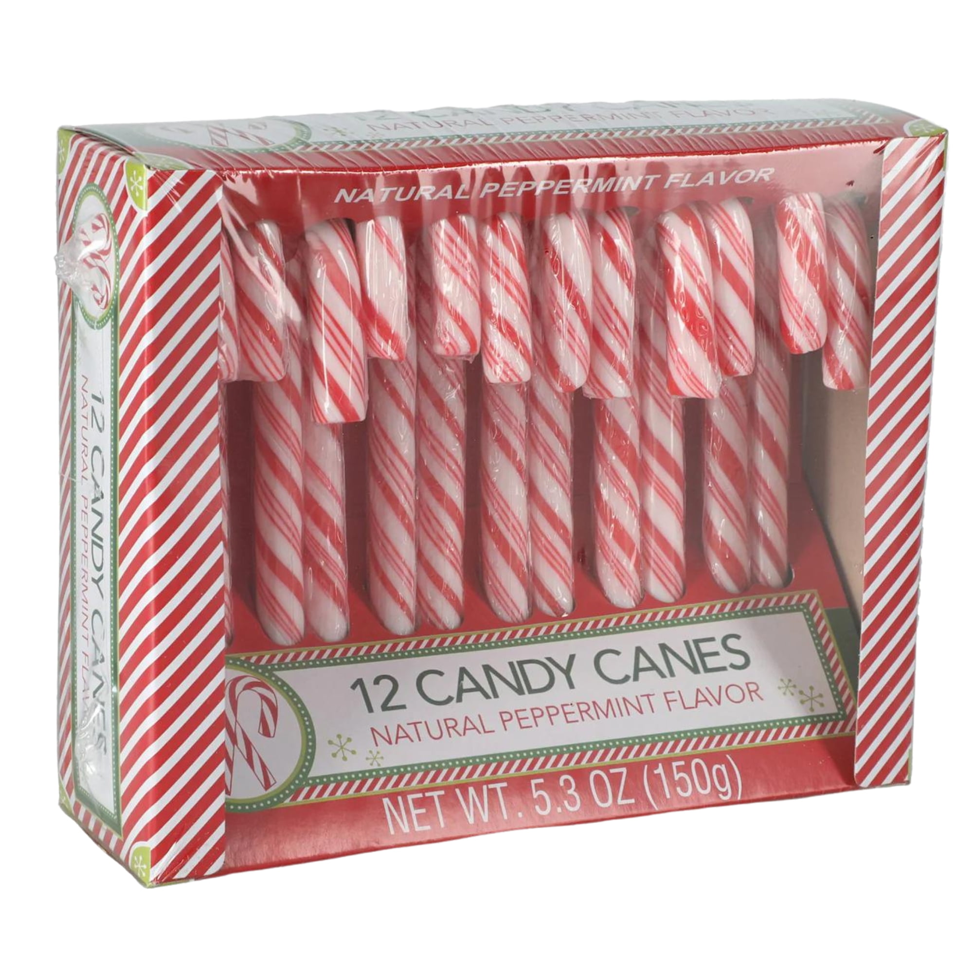 A1U Classic Peppermint Candy Canes, Christmas Holiday Party Gift Favors