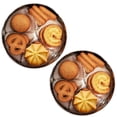 thumbnail image 1 of A1U Danish Style Butter Cookies, Delicious Premium Edible Dessert Sweet Treats Biscuits Round Container Classic Shapes Christmas Holiday Party Favor Stocking Stuffer Gifts Basket, 2 ct. (4 oz. Tins), 1 of 7