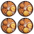 thumbnail image 1 of A1U Danish Style Butter Cookies, Delicious Premium Edible Dessert Sweet Treats Biscuits Round Container Classic Shapes Christmas Holiday Party Favor Stocking Stuffer Gifts Basket, 4 ct. (4 oz. Tins), 1 of 7