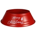 thumbnail image 1 of A1U Metal Mini Christmas Tree Collars RED, Christmas Holiday Ornaments Accessories Party Miniature Durable Galvanized Base Stand Cover Trees Potted Plants Ring Skirts Decorations, 1 ct. (9-in.), 1 of 7
