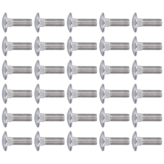 A2-70 Stainless Steel Carriage Bolts M10 x 1.5 Pitch Squares Neck Round Domed Head Screws for Heavy Machinery, 1.18 inches / 3.0 cm Length, 30 Pack