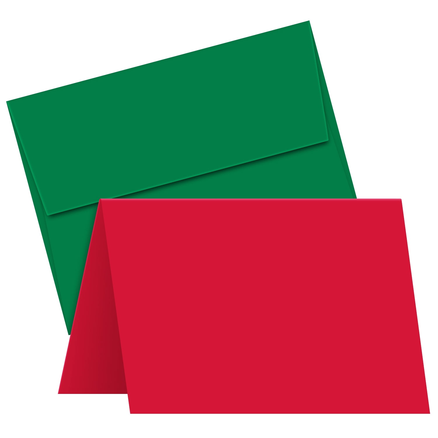A2 Blank Red Greeting Cards with Green Envelopes – Great for Holiday, Christmas and New Year Cards | 4.25” x 5.5” (When Folded) | 25 Cards and 25 Envelopes Per Pack