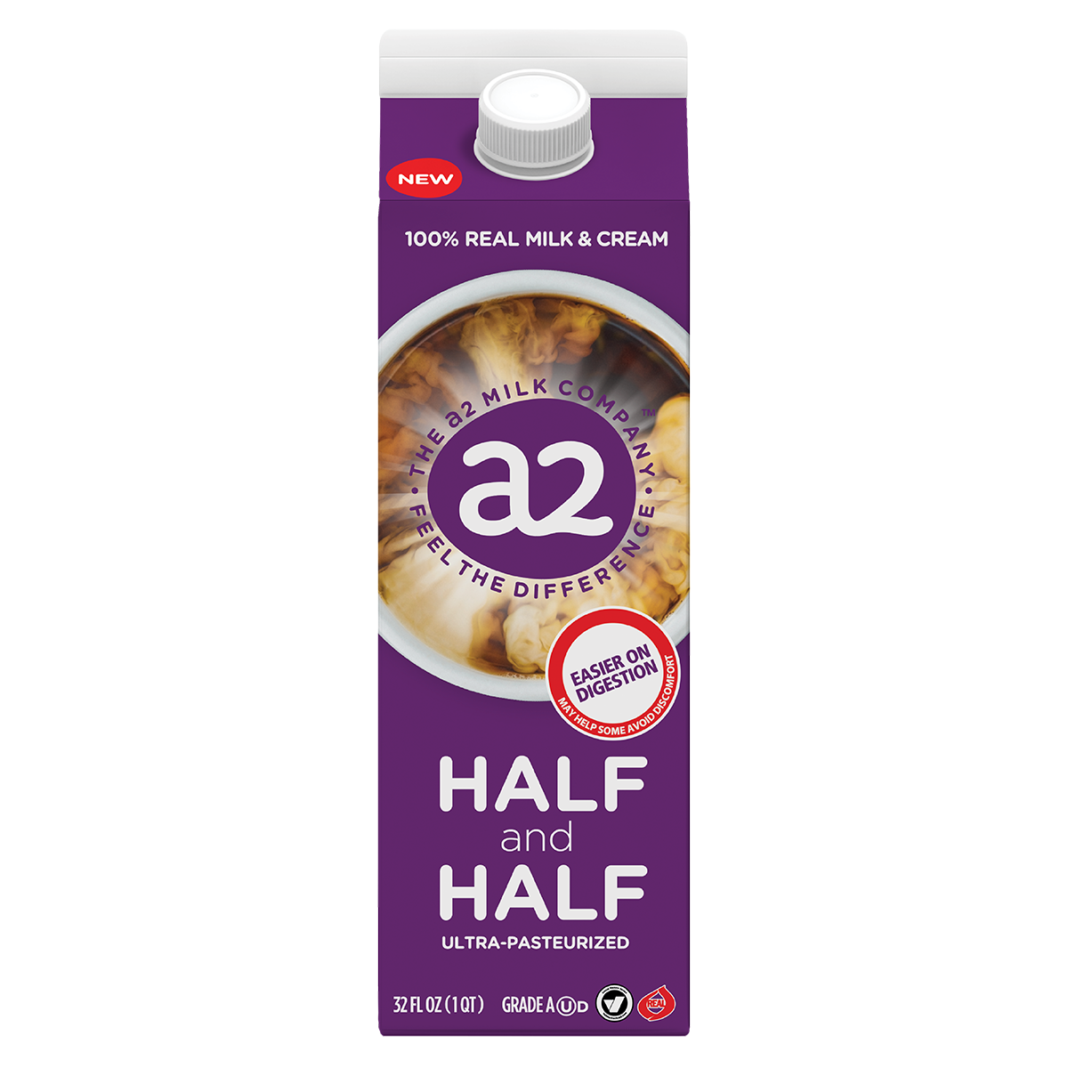 Great Value Half and Half, 64 fl oz