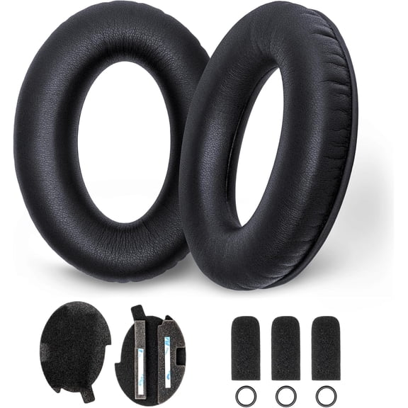 Replacement Ear Pads Cushion- Compatible with Bose A20 Aviation Headset Includes Inner Ear Cup Foam Filter Inserts,3 Mic Cover Muff,Comfort Protein Leather,Memory Noise Isolation Foam