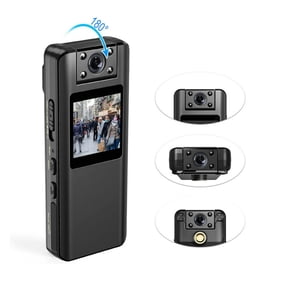 A22 1080P Infrared Night Vision Digital Mini Camera With LED Screen Small Camcorder Body Cam For Home Office ,Quick Installation