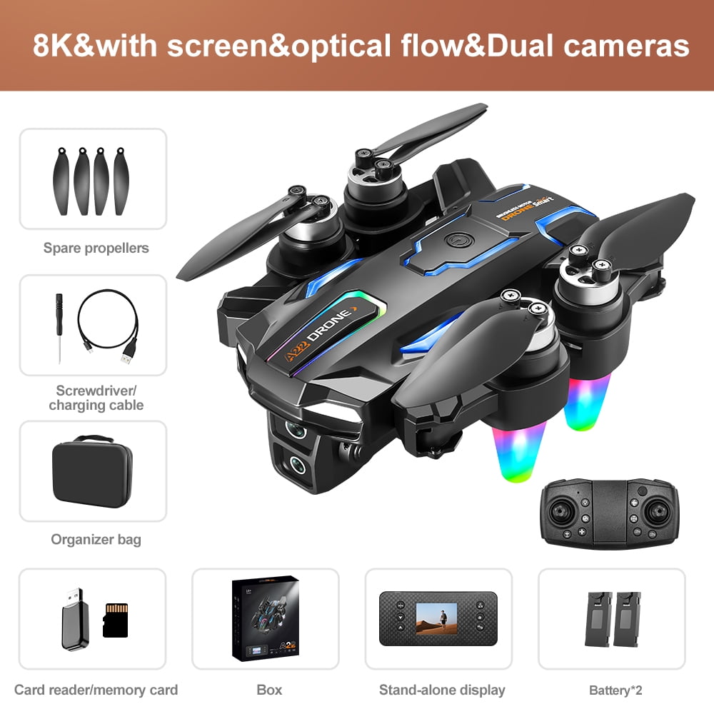 A22 Drone with screen remote control, intelligent obstacle avoidance ...