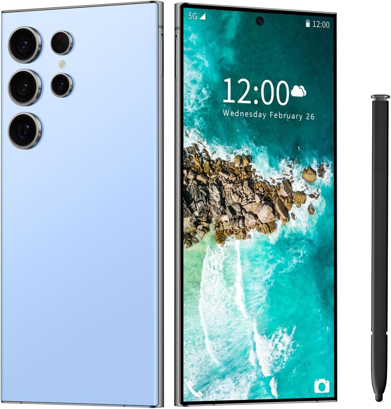 A24 Ultra 5G Unlocked Smartphone,3GB+64GB Fully Unlocked Cell Phone for Android 13, 6.8" Unlocked Cell Phone, 6800mAh, 48MP+108MP Dual Camera/Dual SIM/Fingerprint Lock/Face ID 5G Phone