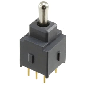 A24JP Toggle Switches SP3T, On-On-On w/PC Terminals