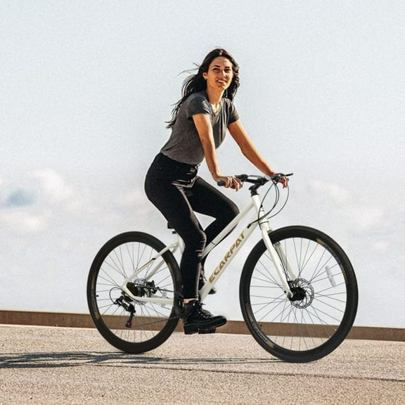 A28250 700Cx35 Road Bike with Aluminum Alloy Wheels, 21-Speed Gear System, Disc Brakes, Wide Tires  Ideal for Urban Commuting and Student Transportation