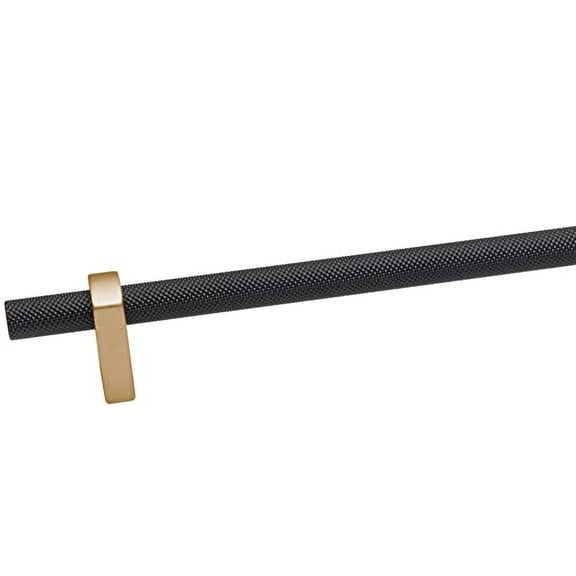 A2901-18-MN-MB - 18" Pull Knurled Bar, Matte Nickel-Matte Black