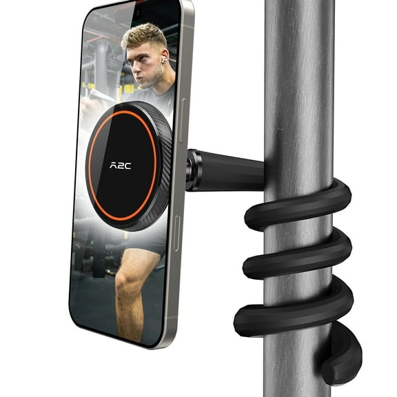 A2C Flexible Gooseneck Phone Holder, Magnetic Mount for Gym, Home, Stroller, Shopping Cart, Golf Cart, Desk