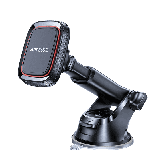 A2C Magnetic Car Phone Holder, Dashboard & Windshield Suction Cup Holder, Black