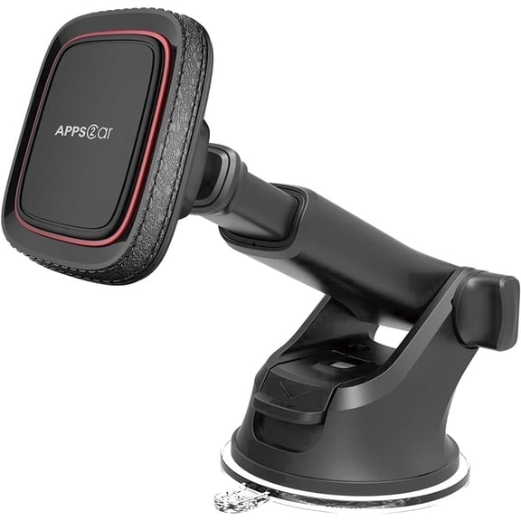 A2C Magnetic Car Phone Holder, Dashboard & Windshield Suction Cup Holder, Black