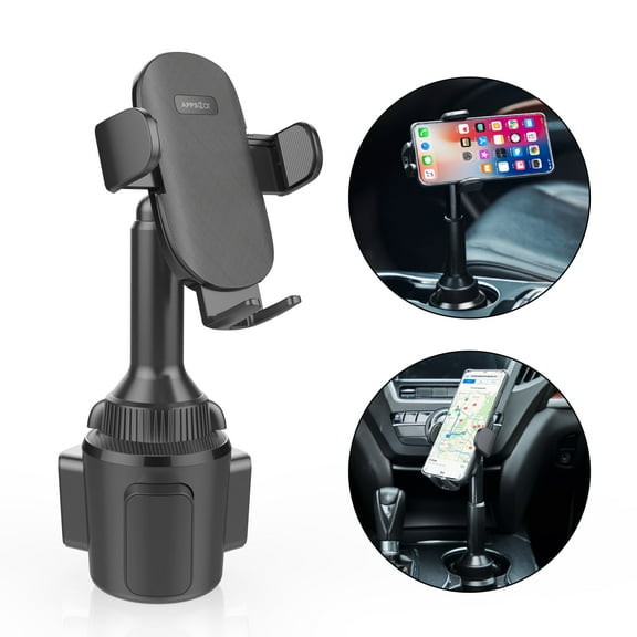 A2C Universal Cup Phone Holder for Car with Quick Extension Long Arm, Adjustment 360 Degree