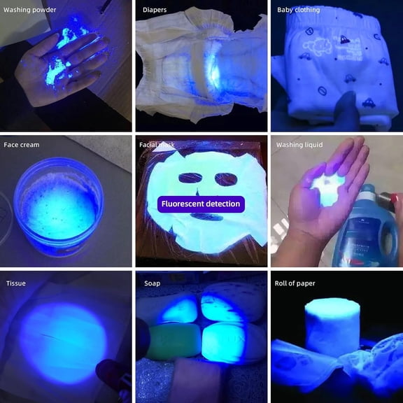 A2D Pen Blacklight 365nm UV Flashlight with Pen High Power Output, Pure Beam for UV Glue Curing Light, Rock and Mineral Fluorescent Glowing, Pet Urine Detector Light, AC Leak Detector