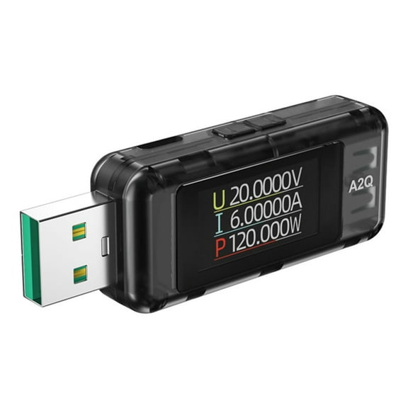 A2Q USB Power Meter Tester 8A 120W Digital Multimeter Voltages Current Tester USB Battery Checkers Phone Fast Charging