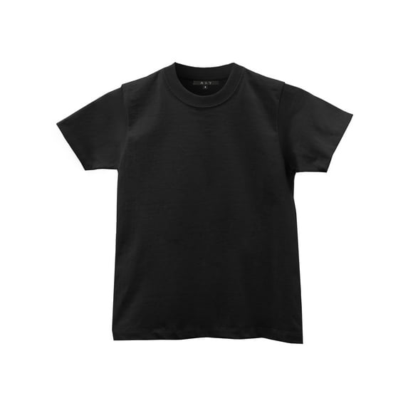 A2Y Kid's Kid's Heavy Cotton Crew Neck T-Shirts Black M