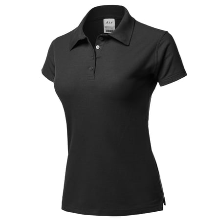 A2Y Short Sleeve Button Down Collared Slim Polo (Women's) 1 Pack
