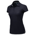 thumbnail image 1 of A2Y Women's Basic Casual 4-Button Junior-Fit PK Ring Spun Cotton Pique Polo Shirt Navy L, 1 of 6