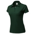 thumbnail image 1 of A2Y Women's Basic Casual Essentials 4-Button Junior-Fit PK Cotton Pique Polo Shirt Green S, 1 of 1