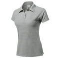 thumbnail image 1 of A2Y Women's Basic Casual Essentials 4-Button Junior-Fit PK Cotton Pique Polo Shirt Sport Grey XL, 1 of 1