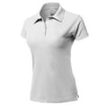 thumbnail image 1 of A2Y Women's Basic Casual Essentials 4-Button Junior-Fit PK Cotton Pique Polo Shirt White S, 1 of 1