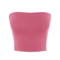 thumbnail image 1 of A2Y Women's Basic Sexy Cute Tube Strapless Cotton Tank Top Deep Pink 2XL, 1 of 4
