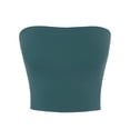 thumbnail image 1 of A2Y Women's Basic Sexy Cute Tube Strapless Cotton Tank Top Dusk Teal S, 1 of 4