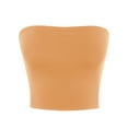 thumbnail image 1 of A2Y Women's Basic Sexy Cute Tube Strapless Cotton Tank Top Toffee M, 1 of 4