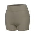 thumbnail image 1 of A2Y Women's Basic Solid Premium Cotton High Rise Bike Shorts Ash Mocha L, 1 of 5