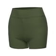 thumbnail image 1 of A2Y Women's Basic Solid Premium Cotton High Rise Bike Shorts Dark Olive L, 1 of 5